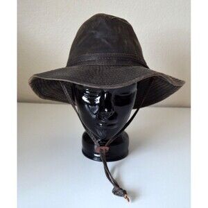 Dorfman Pacific DPC Boonie Hat Cap Men Weathered Big Brim Brown Size M